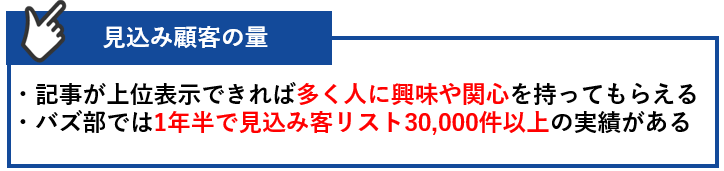 見込み顧客の量