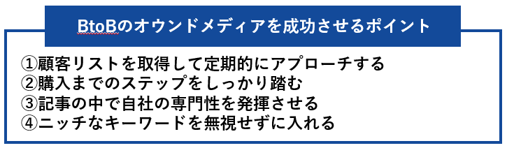 BtoBのオウンドメディアを成功させるポイント