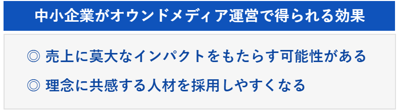 中小企業がオウンドメディア運営で得られる効果