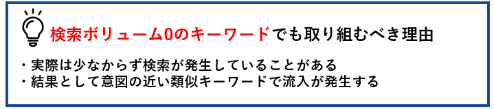 検索ボリューム0のキーワードでも取り組むべき理由